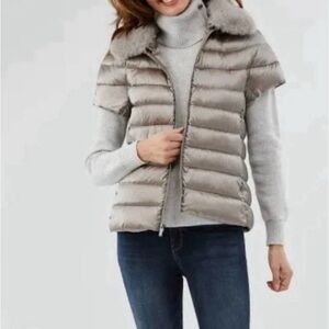 59.) Martha Stewart Down Gray Puffer Jacket